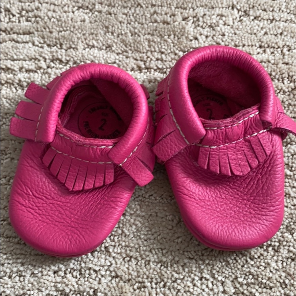Size 2 Freshly Picked Pink Moccasins
